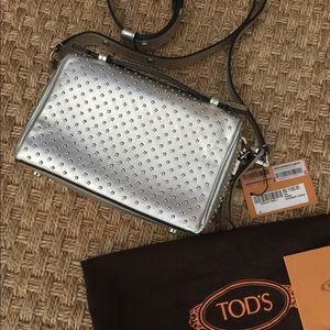 Tod’s Silver Crossbody NWT